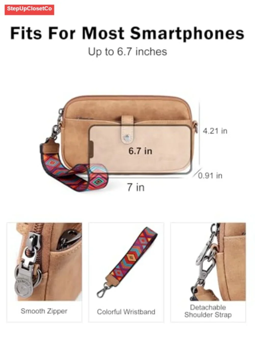Slim Wristlet Wallet for Women, RFID Blocking Faux Leather Clutch Purse with